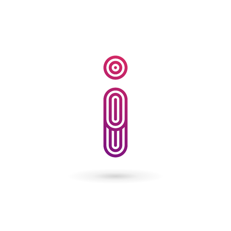 Letter I logo icon design template elementsのイラスト素材