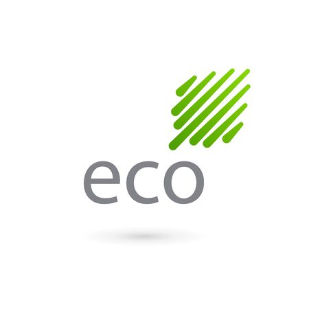 Eco leaves logo icon design template elementsのイラスト素材