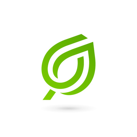 Eco leaves logo icon design template elementsのイラスト素材