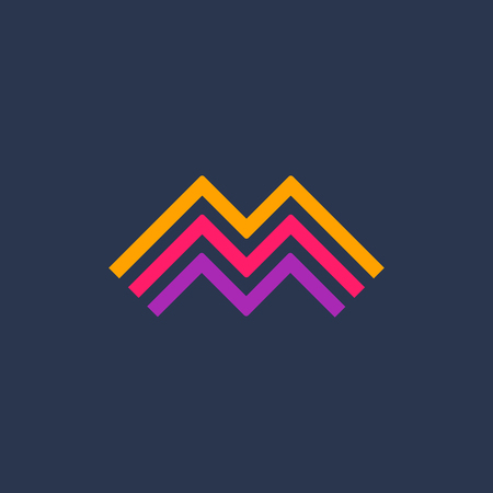 Letter M logo icon design template elementsのイラスト素材