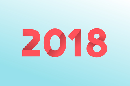 Happy new year 2018 greeting card designのイラスト素材