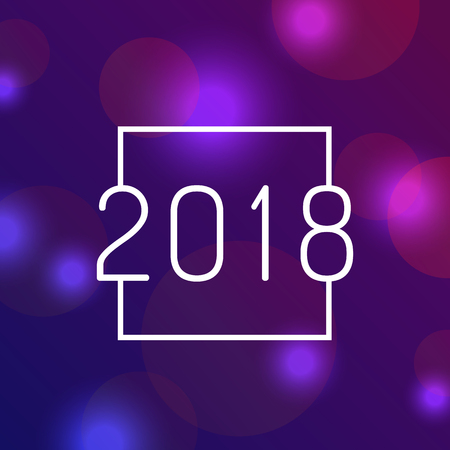 Happy new year 2018 greeting card designのイラスト素材