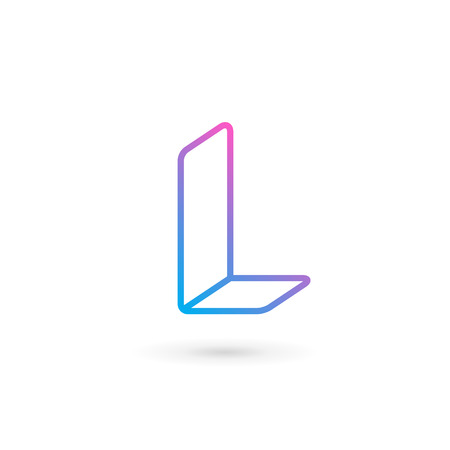 Letter L logo icon design template elementsのイラスト素材