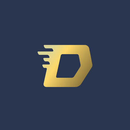 Letter D logo icon design template elementsのイラスト素材