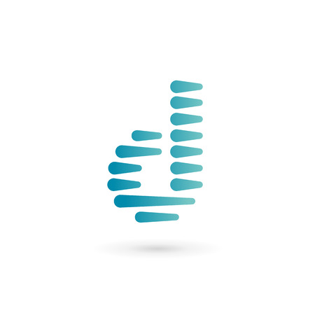 Letter D logo icon design template elementsのイラスト素材