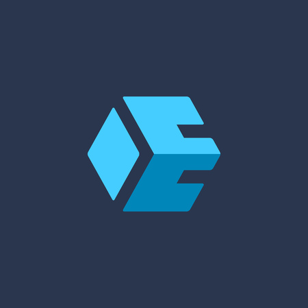 Letter E logo icon design template elementsのイラスト素材