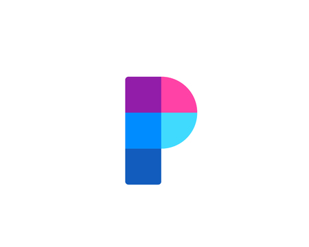 Letter P logo icon design template elementsのイラスト素材