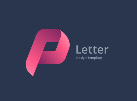 Letter P logo icon design template elementsのイラスト素材