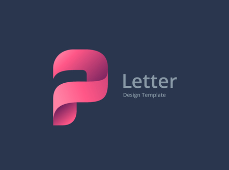 Letter P logo icon design template elementsのイラスト素材