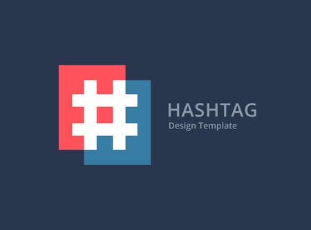 Hashtag symbol logo icon design template elementsのイラスト素材