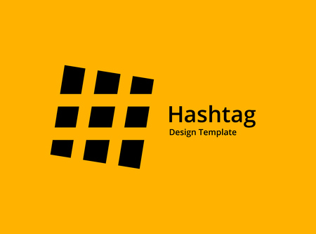 Abstract business logo icon design with hashtag symbolのイラスト素材