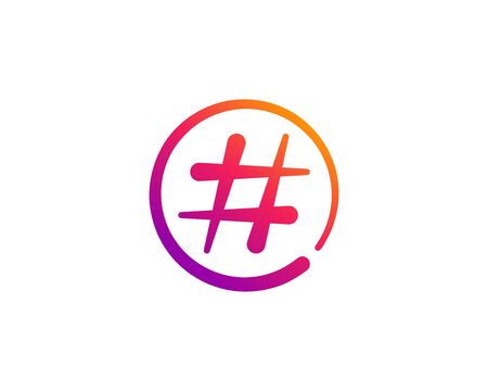 Hashtag Symbol Logo Icon Design Template Elements Royalty Free