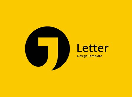 Letter J icon design template elementsのイラスト素材