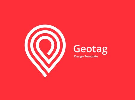 Geotag or location pin logo icon designのイラスト素材