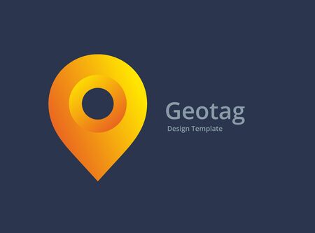 Geotag or location pin logo icon designのイラスト素材
