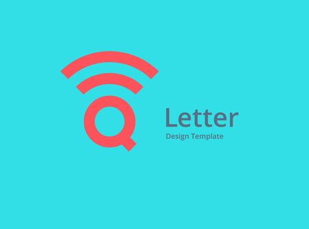 Wireless letter Q logo icon design template elementsのイラスト素材
