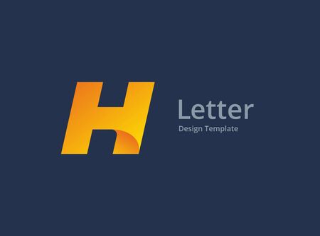 Letter H logo icon design template elementsのイラスト素材
