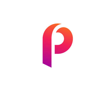 Letter P logo icon design template elements