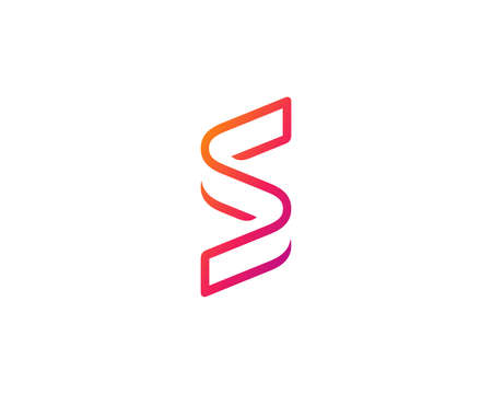 Letter S or number 5 icon design template elementsのイラスト素材
