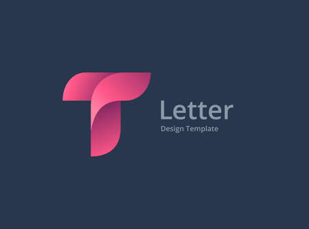 Letter T logo icon design template elementsのイラスト素材