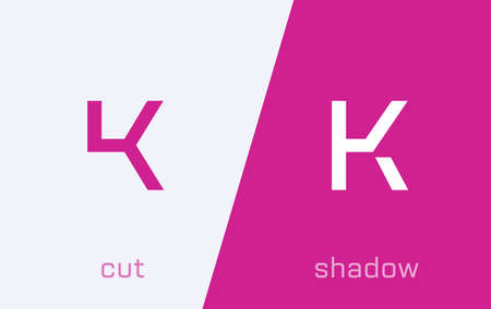 Set of letter K minimal logo icon design template elementsのイラスト素材