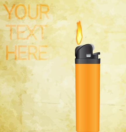  lighter with fire conceptのイラスト素材