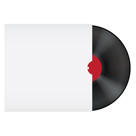 Vinyl record in blank envelopeのイラスト素材