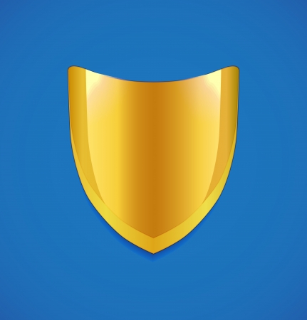 Golden shield iconのイラスト素材