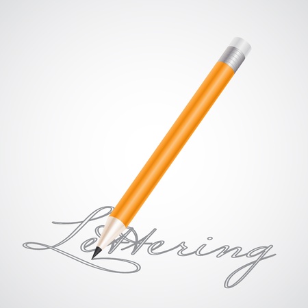Pencil and letters  illustrationのイラスト素材