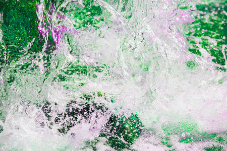 waterfall. large fragment of falling water with a color-changing の写真素材
