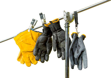 Ñ€rofessional yellow suede gloves to protect the hands and Safety