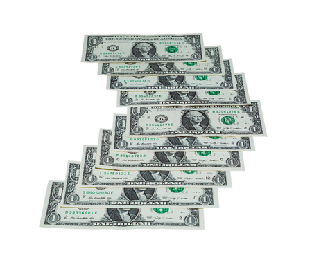 Paper money dollars closeup.