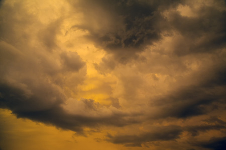 Modern residential window with storm clouds outside, nature, element, environmentの写真素材