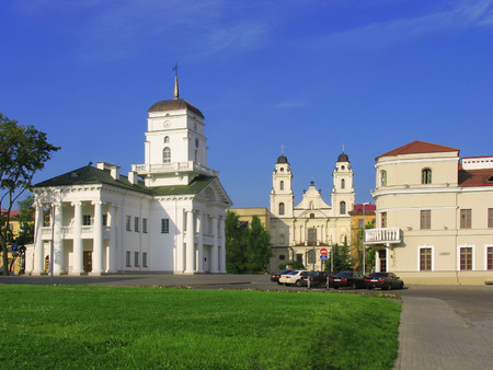 Minsk, Belarus, Roman Catholic Church Cathedral of the Virgin Mary near the Freedom Square. 12/10/2010, editorialのeditorial素材