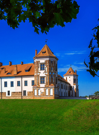 Mir Castle, Belarus - August 6, 2016: Medieval architecture, heritage, history, editorial. 06.08.2016のeditorial素材