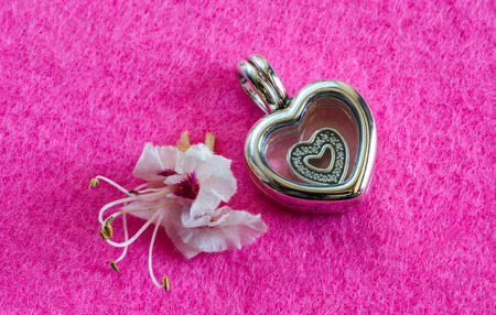 Jewelry for women symbol of the heart, modern fashion, amulets, jewelry, macro, retro style