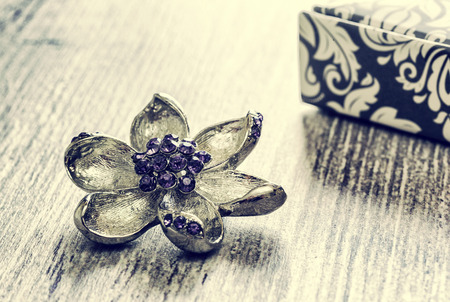 Jewelry graceful products for women, modern fashion, amulets, precious products, macro, Retro style, Selective focusの写真素材