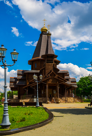 Minsk, Belarus, architecture, 05-25-2018, Minsk Memorial Church of All Saints and memory of victims, editorial, verticalのeditorial素材