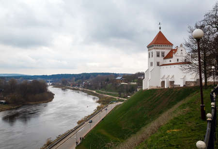 Grodno, Belarus, 04/17/2021, Old castle, ancient monument. editorialのeditorial素材