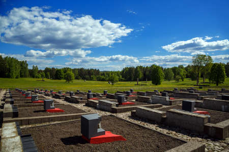 Memorial complex "Khatyn" to the victims of World War II, summer, blue sky, 03/06/2021, editorialのeditorial素材