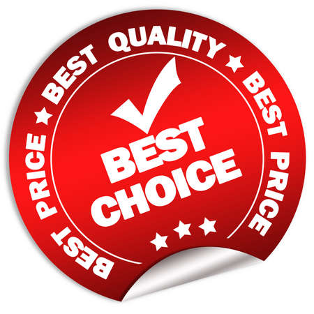 Best choice and price guarantee stickerの写真素材