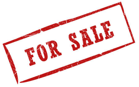 For sale red stamp isolated on whiteの写真素材
