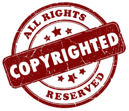 Copyrighted material signの写真素材