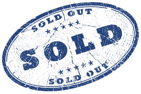 Sold out oval stampの写真素材