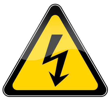 High voltage warning signの写真素材