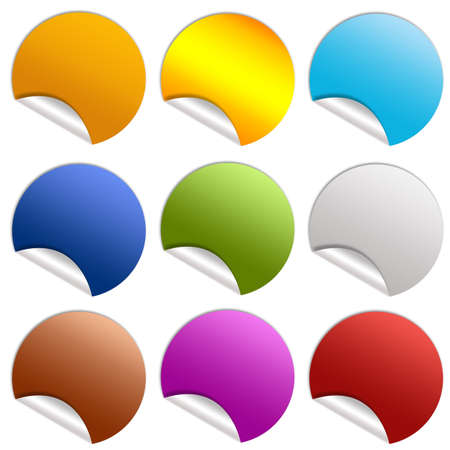 Blank colored stickersの写真素材