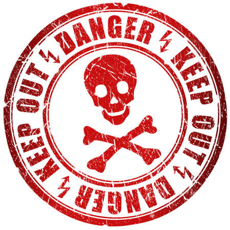 Danger stampの写真素材