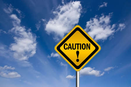 Caution warning signの写真素材