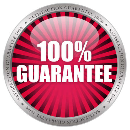 100 guarantee labelの写真素材