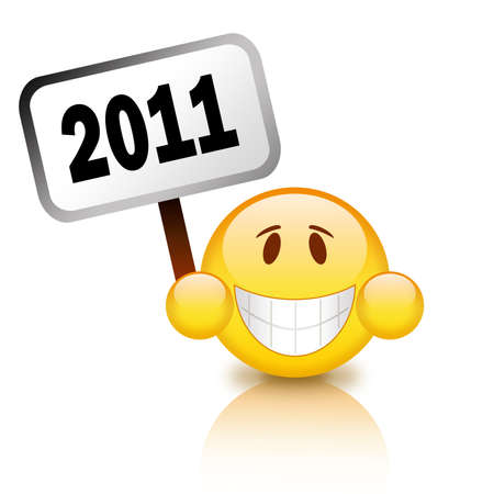 2011 happy new year signの写真素材